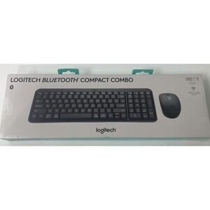 Logitech BLUETOOTH Black Compact Combo Wireless Keyboard & Mouse NEW